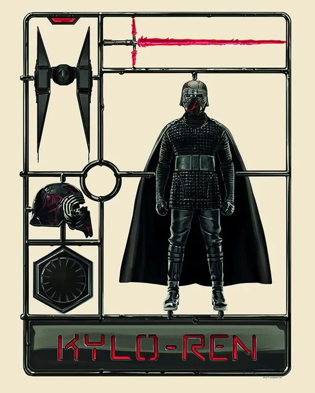 póster decorativo Star Wars Kylo beige y negro de Disney – 611688