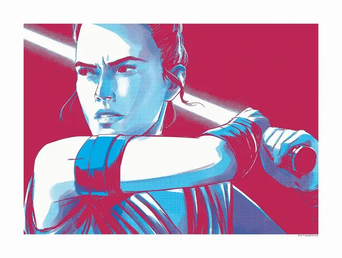 póster decorativo Star Wars Rey rojo y azul de Disney – 610263