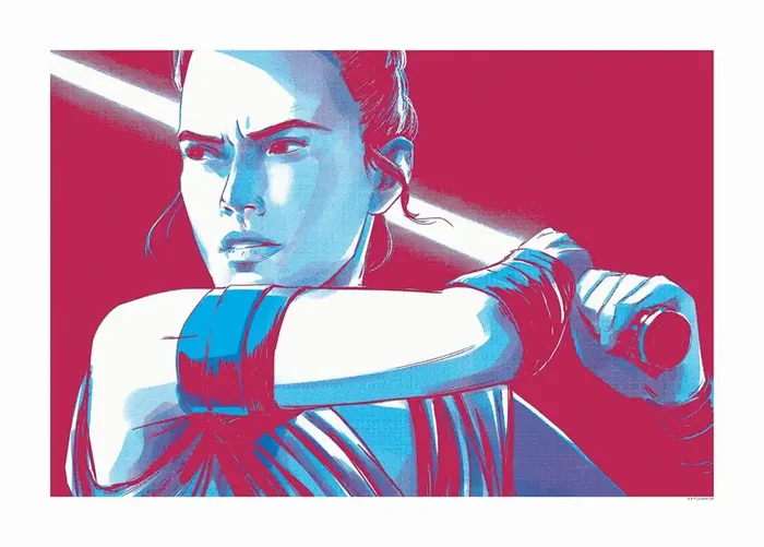 póster decorativo Star Wars Rey rojo y azul de Disney – 610265