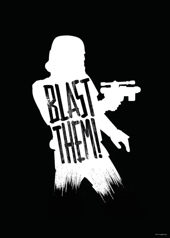 póster decorativo Star Wars Stormtrooper quotes blanco y negro de Disney – 612167