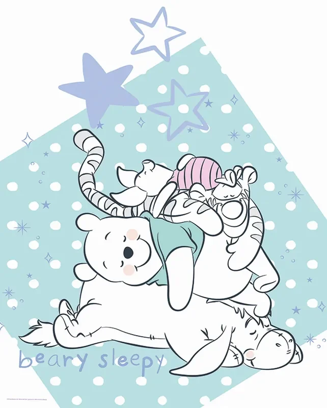 póster decorativo Winnie the Pooh menta verde de Disney – 610183