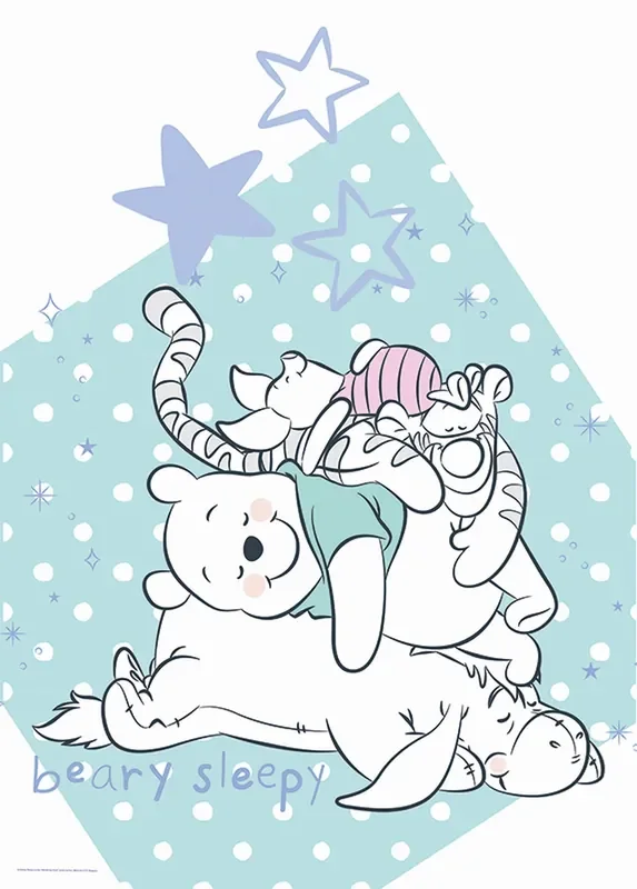 póster decorativo Winnie the Pooh menta verde de Disney – 610184