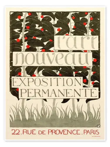 Poster for L‘Art Nouveau de Félix Édouard Vallotton Exhibition Posters