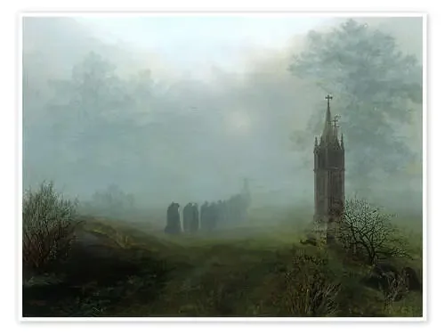 Procession in the fog de Ernst Ferdinand Oehme ARTOTHEK