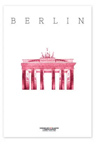 Puerta de Brandenburgo de la ciudad de Berlín de campus graphics