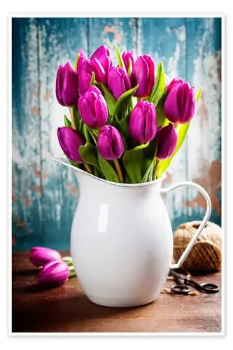Purple Tulips in an enamel jug Editors Choice