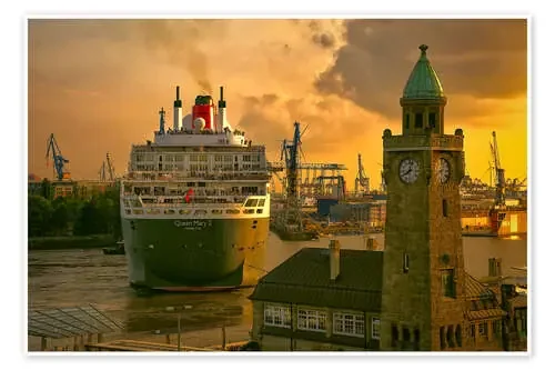 Queen Mary II Landungsbrücken Hamburg de Sabine Wagner