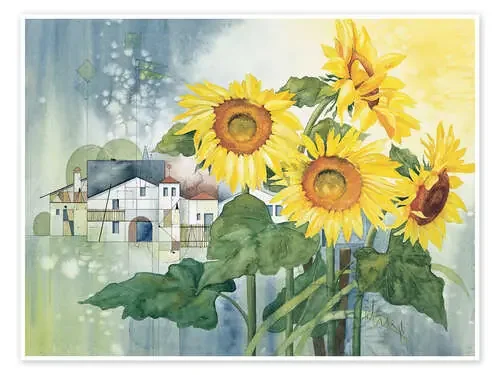 Rays of sun flowers de Franz Heigl Advocate Art