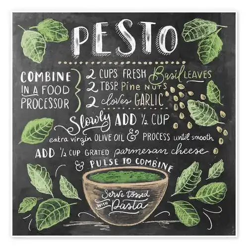 Receta de pesto (inglés) de Lily & Val MGL Licensing