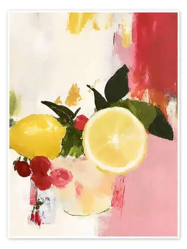 Red and Pink Lemons III de Willow Studio