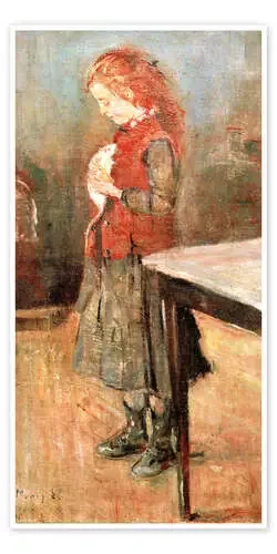 Red-haired girl with white rat de Edvard Munch akg-images