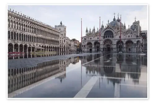 Reflejo de la Basílica de San Marcos en Venecia de Philipp Dase