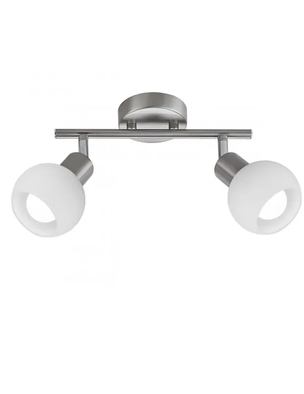 Regleta 2 Luces Orientable Níquel