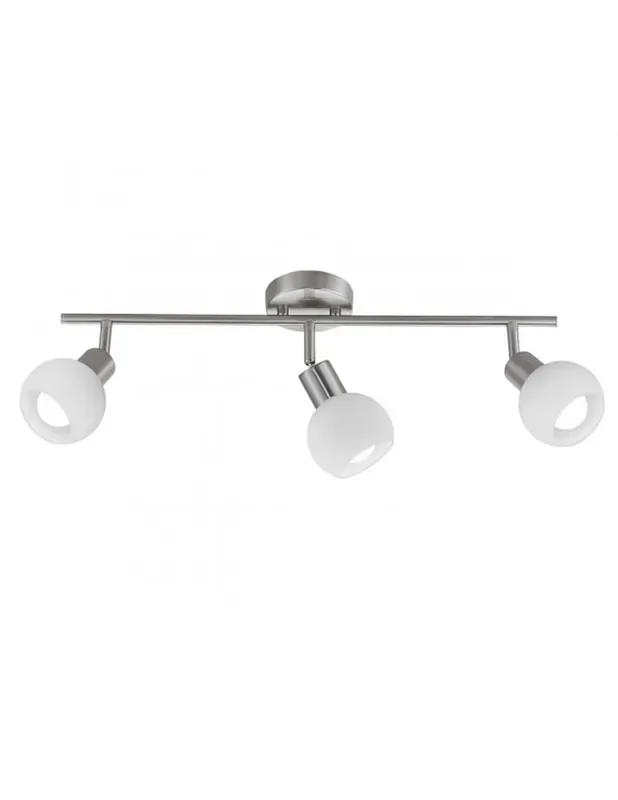 Regleta 3 Luces Orientable Níquel Satinado