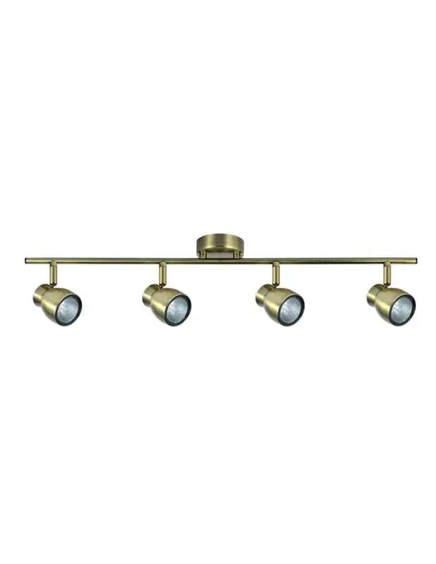 Regleta Focos Plafón o Techo 4 Luces Cuero