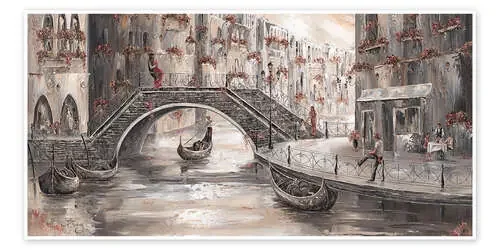 Resplandor del atardecer, encanto de Venecia de Isabella Karolewicz