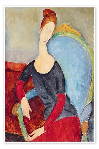 Retrato de Jeanne Hebuterne sentada en un sillón de Amedeo Modigliani Bridgeman Images