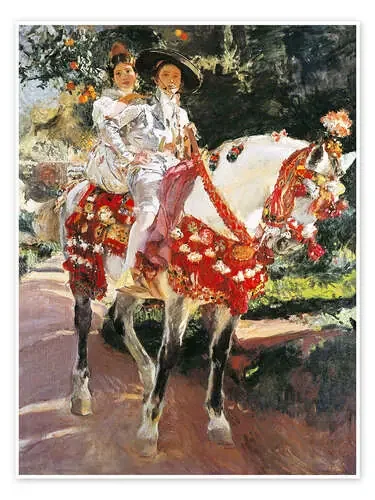 Retratos de Elena y María con trajes valencianos antiguos de Joaquín Sorolla y Bastida Everett Collection