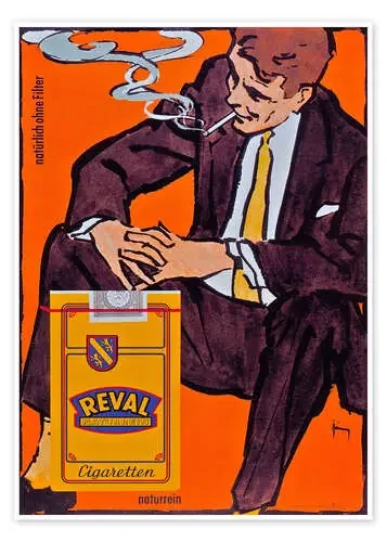 Reval Naturrein Cigaretten de Vintage Advertising Collection