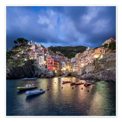 Riomaggiore at the Cinque Terre, La Spezia province, Italy de Jan Christopher Becke