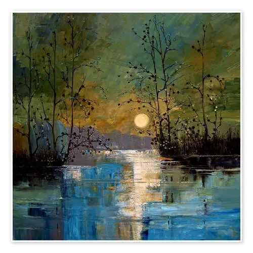 Riverscape in the Moonlight de Justyna Kopania