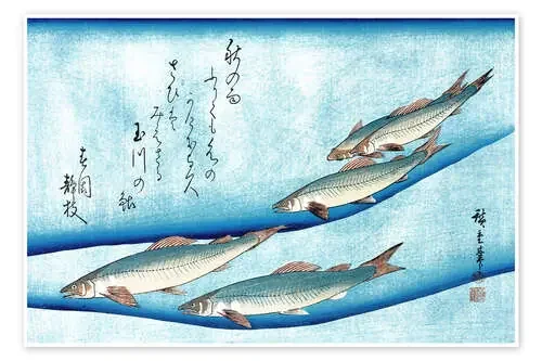 Rivertrout de Utagawa Hiroshige Bridgeman Images