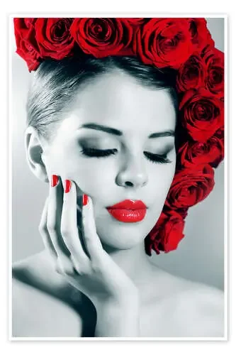 Rose lady with red lips Editors Choice
