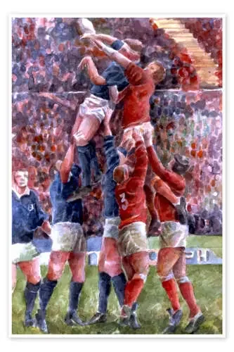 Rugby International, Wales V Scotland de Gareth Lloyd Ball Bridgeman Images