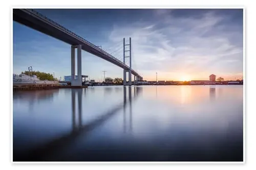 Rügenbrücke in the evening sun (Stralsund / Germany) de Kristian Goretzki