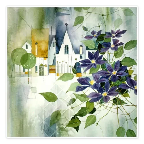 Rural impression with clematis de Franz Heigl Advocate Art