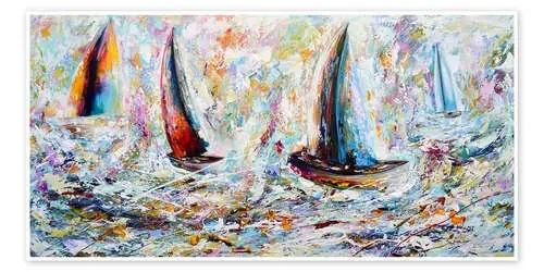 Sailing, abstract IV de Theheartofart Gena