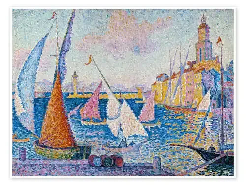 Sailing boats in the harbour of Saint Tropez de Paul Signac akg-images