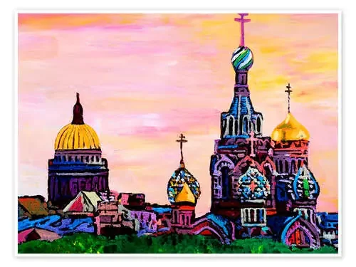 Saint Petersburg with golden couples de M. Bleichner
