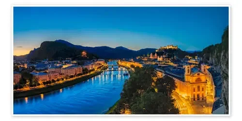 Salzburg at blue hour – sunrise de Dieter Meyrl