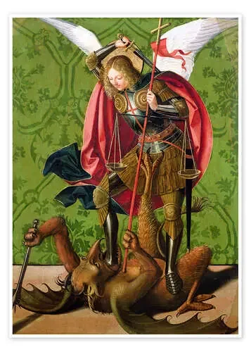 San Miguel mata al dragón de Josse Lieferinxe Bridgeman Images