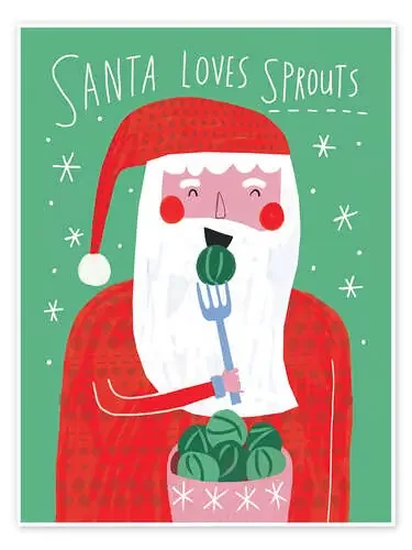 Santa Loves Sprouts de Charlotte Pepper Advocate Art