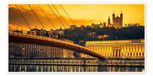 Saone river at sunset,Lyon, France. Editors Choice