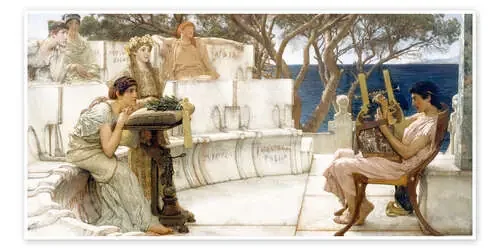 Sappho y Alcaeus de Lawrence Alma-Tadema Master Collection