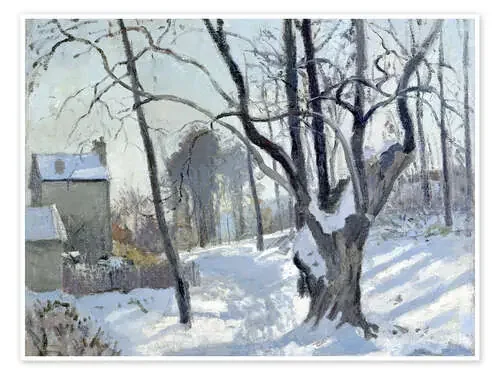 Schneelandschaft in Louveciennes (Louveciennes, Chemin de Creux, Louveciennes, neige). 1872 de Camille Pissarro ARTOTHEK