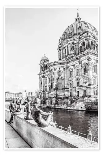 Sculpture Group and Berlin Cathedral on the Banks of the Spree de Olaf Protze
