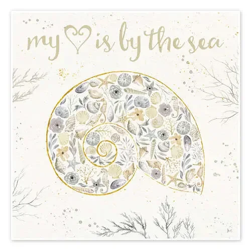Seaside Blossoms III Neutral de Jess Aiken Wild Apple Graphics