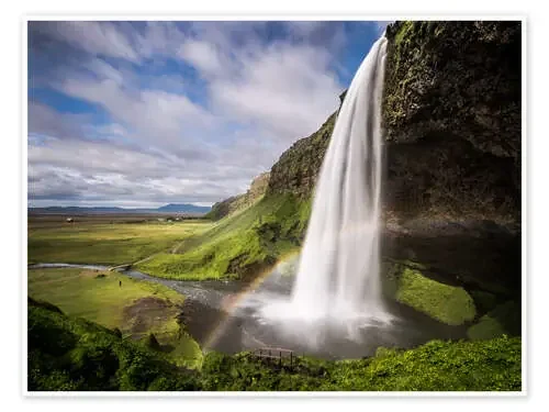 Sejalandsfoss Waterfall with Rainbow de Andreas Wonisch