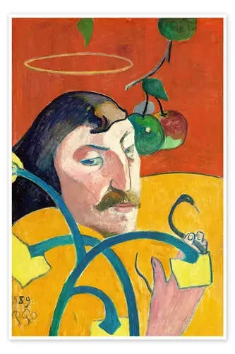 Self-Portrait with Halo and Snake de Paul Gauguin Master Collection