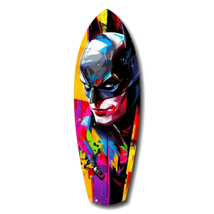 Shadowed Vigilante Glass Wall Art – 12 » X 35 «