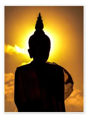 Silhouette of Buddha in the temple Editors Choice