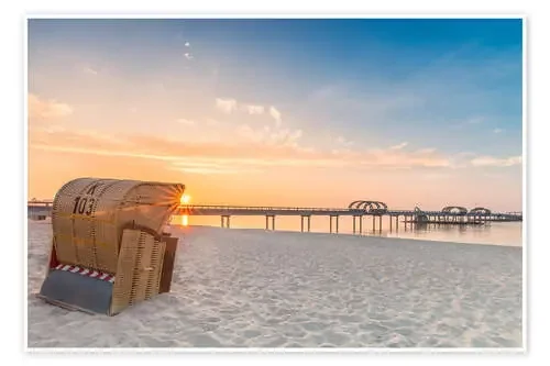 Sillas de playa en Kellenhusen Seebrücke, Mar Báltico de Dennis Stracke