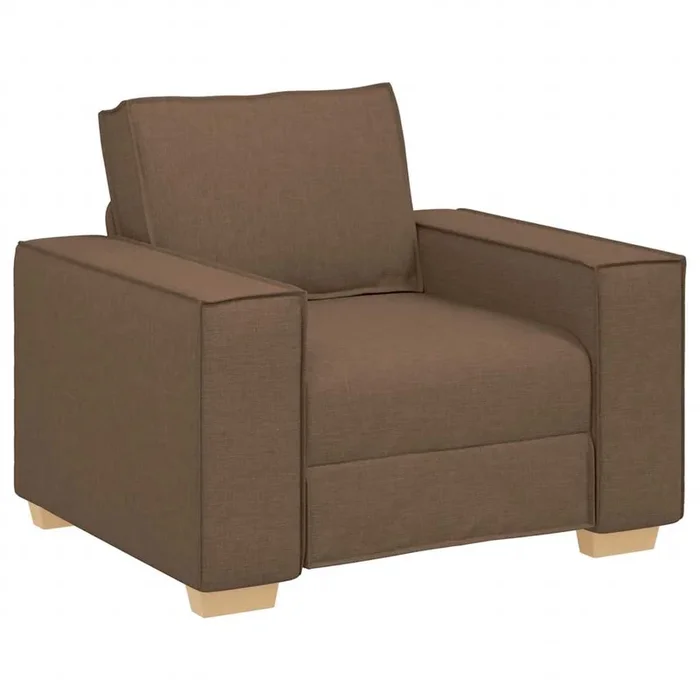 Sillón sofá vidaXL de tela marrón de 60 cm
