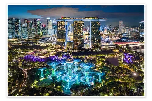 Singapore city at night de Matteo Colombo