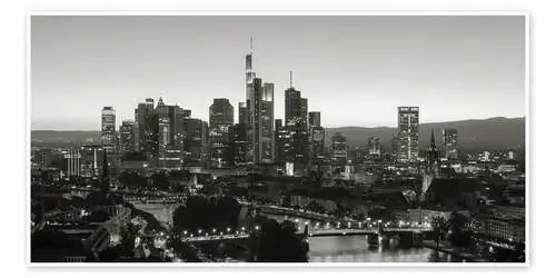 Skyline de Fráncfort en blanco y negro de rclassen