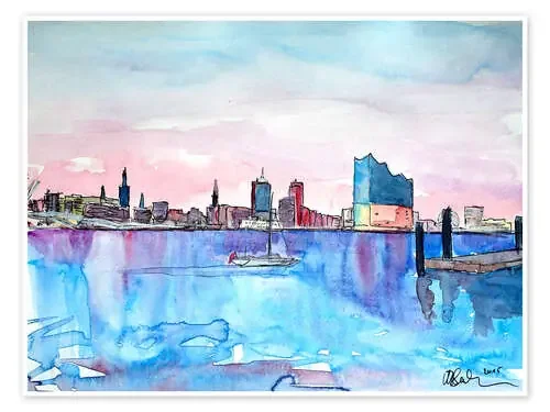 Skyline de Hamburgo de M. Bleichner